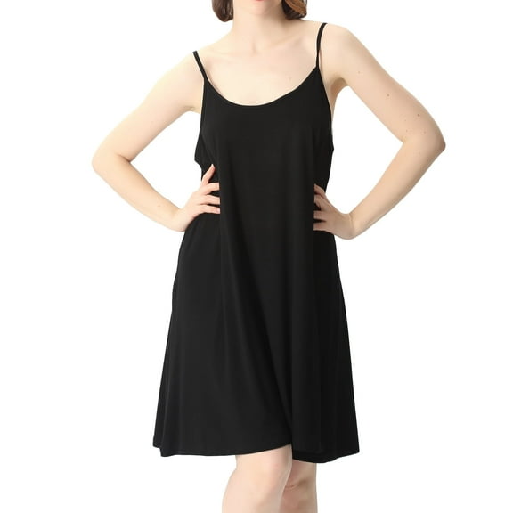 DBDlailai Women's Bamboo Nightgown Sleepwear Cotton Cami Loungewear Plus Size Night Dress Soft Sleeveless Short Summer Camisole Pj Pajama Sleep Dress Black 4X