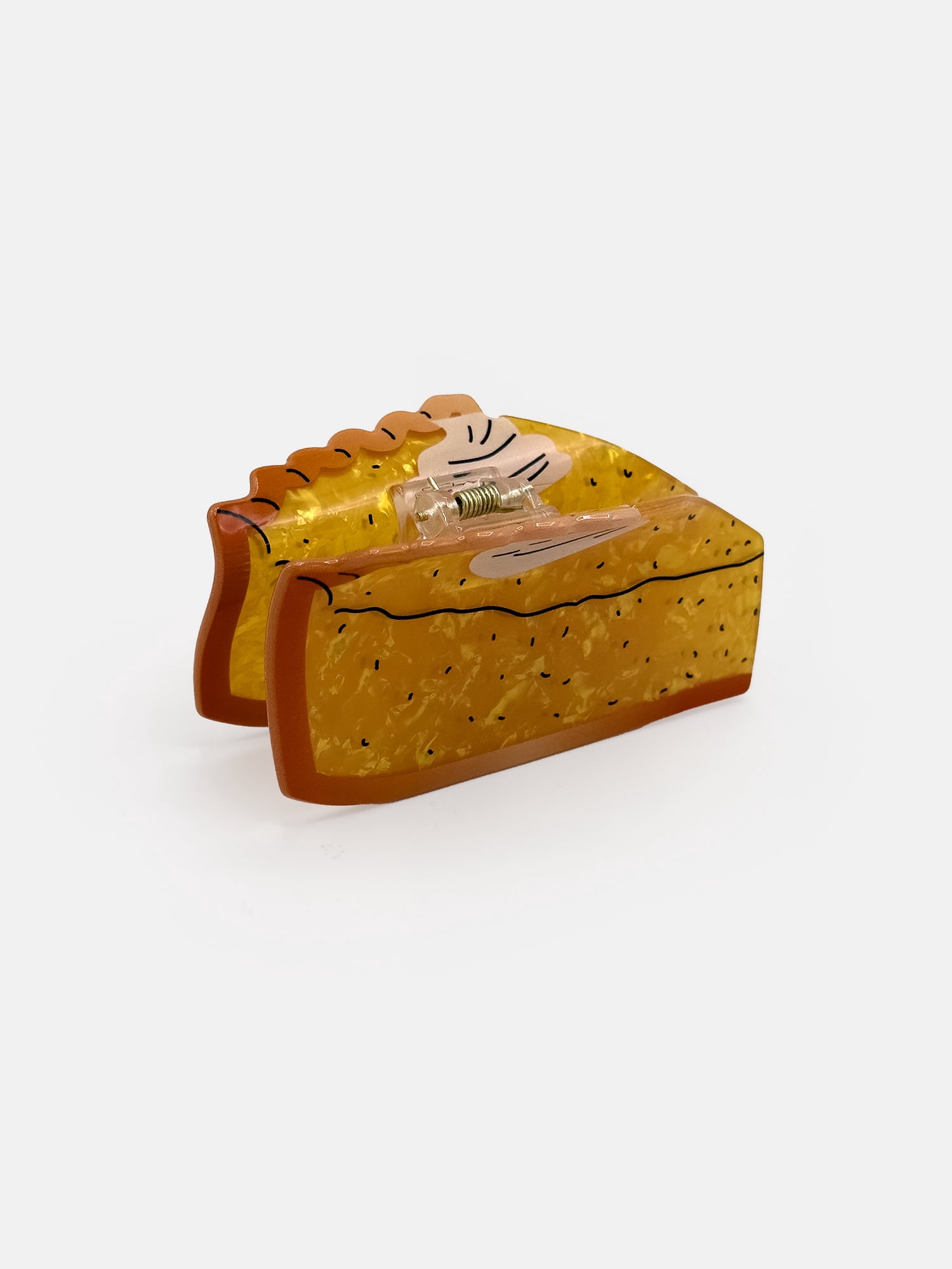 Way To Celebrate Pumpkin Pie Slice Acrylic Hair Claw, Orange