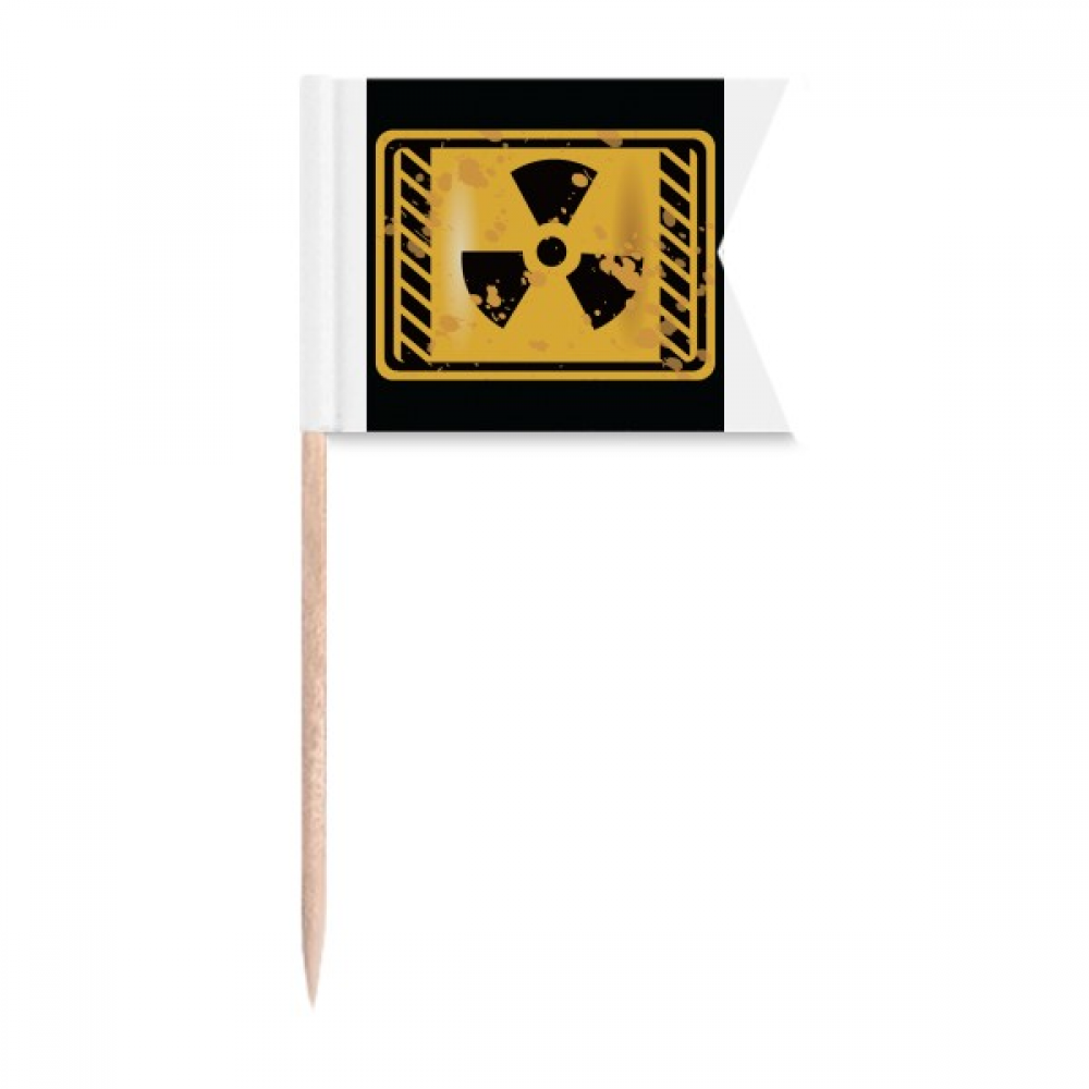 Logo Radioactive And Dangerous Substances No Entry Toothpick Flags