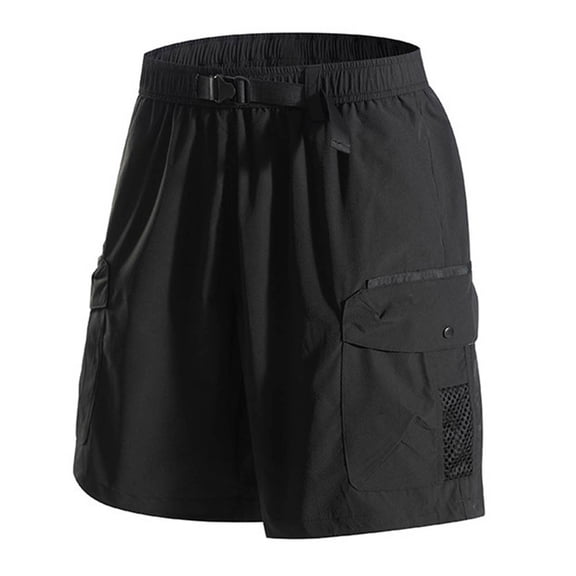 Pants for Mens Fall Summer Loose Fit Wild Cargo Lounge Stretchy Quick Dry Straight Leg Elastic Waist Plain Pants Shorts Mens Button 2026 Clothes