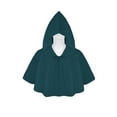thumbnail image 3 of PXLKNZH Men's and Women Halloween Costume Shawl Cloak Solid Color Short Hooded Poncho Coat Beach Outfit Sun Protection Shrug Cape Winter Hooded Outerwear Army Green,Free Size, 3 of 6