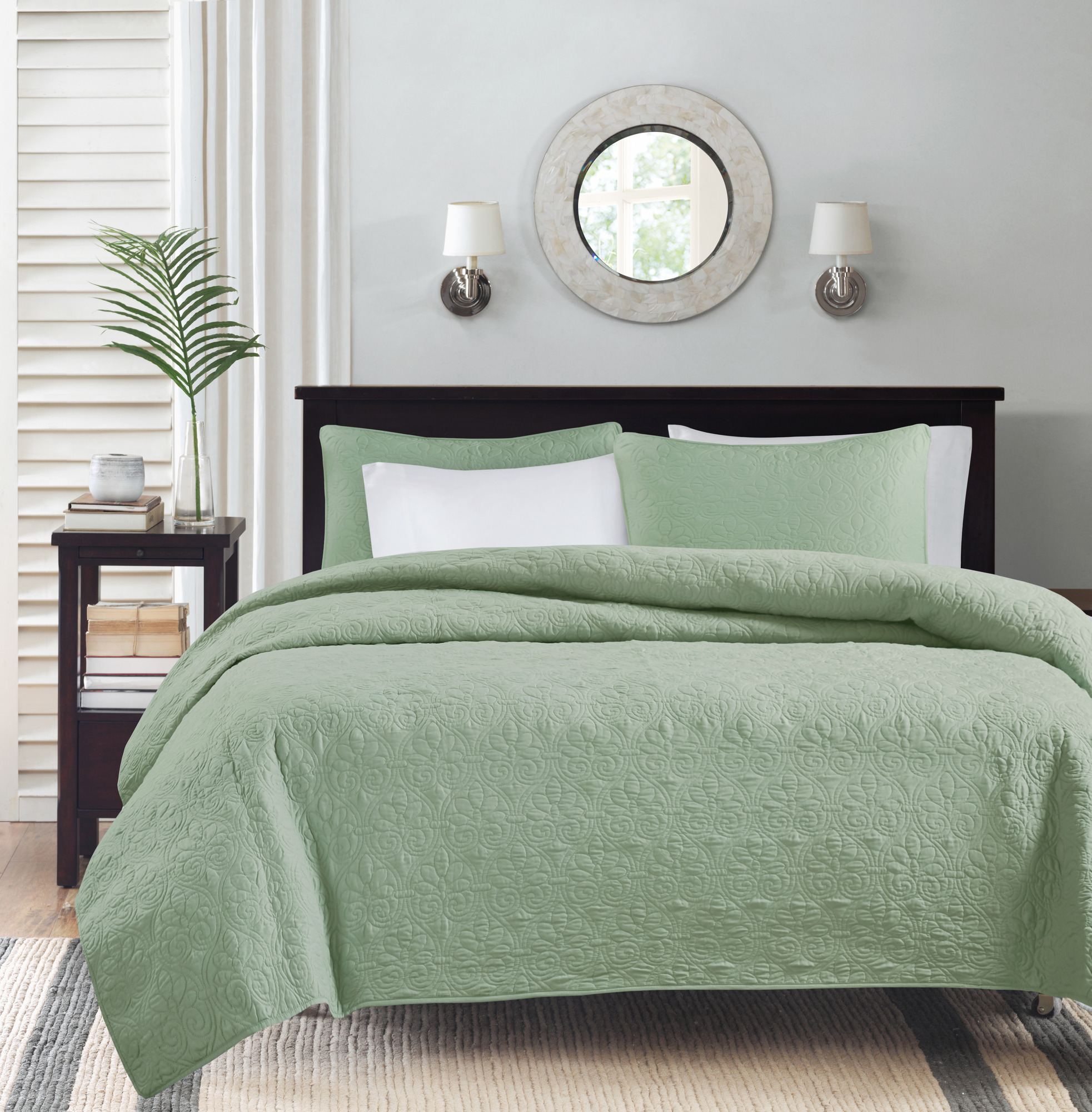Home Essence Vancouver Super Soft Reversible Coverlet Set, Green, Full/Queen - image 3 of 12