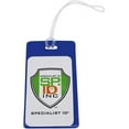 thumbnail image 3 of 25 Pack - Backpack ID Luggage Tags for Student Identification & Business Cards - School Name Badge Holder for Backpacks - Sturdy Plastic Suitcase Tags/Clear Window by Specialist ID (Blue), 3 of 7