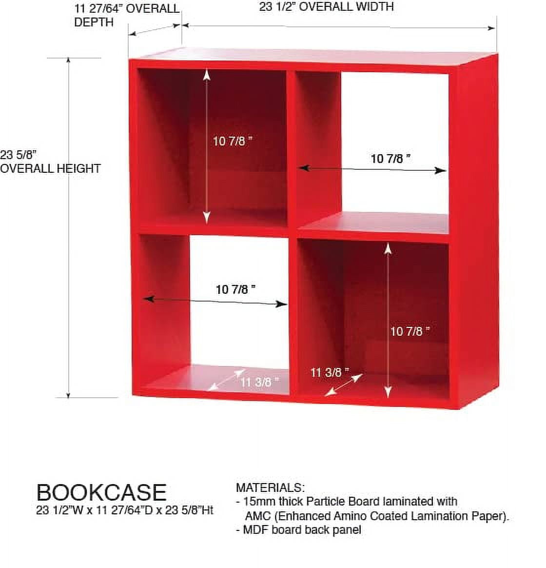 Kings Brand Furniture 4 shelf Children's Bookcase Organizer for Playroom, Bedroom, Nursery School (Green)