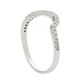 thumbnail image 2 of 10k White Gold Curved Diamond Wedding Band (1/5 cttw, I-J Color, I2-I3 Clarity), 2 of 6