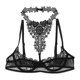 thumbnail image 4 of Sujetador transparente de encaje Floral con aros sin forro, Tops con cuello Halter y pecho descubierto, lencería femenina, camisetas sin mangas exóticas, Tops cortos, ropa interior, 4 of 4
