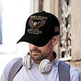 thumbnail image 6 of Veteran Commemorative Cap, Embroidered Baseball Cap with Eagle Printed, Adjustable Metal Buckle, Casual Outdoor Hat for Men & Women (Black), 6 of 6