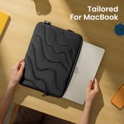 tomtoc 360 Protective Puffy Laptop Sleeve for 2026 13-inch MacBook Neo A3404 A18, Water-Resistant Quilted Soft Puffer Bag Shockproof Computer Case Work Bag Fits 12-13 Inch Surface Pro Copilot+ PC