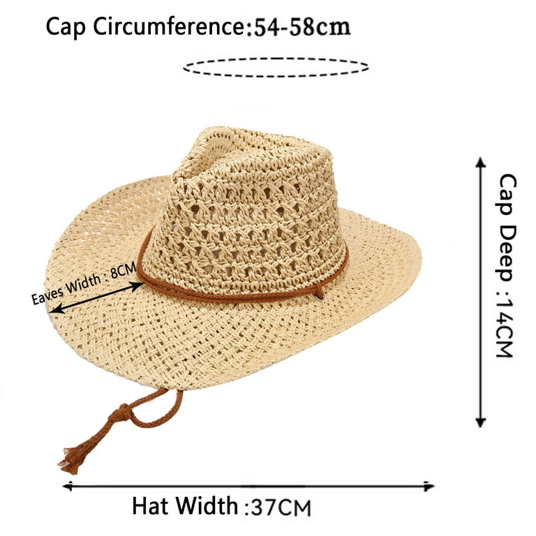 Moocorvic Straw Hat, Wide Brim Summer Beach Sun Hat with  display picture 1