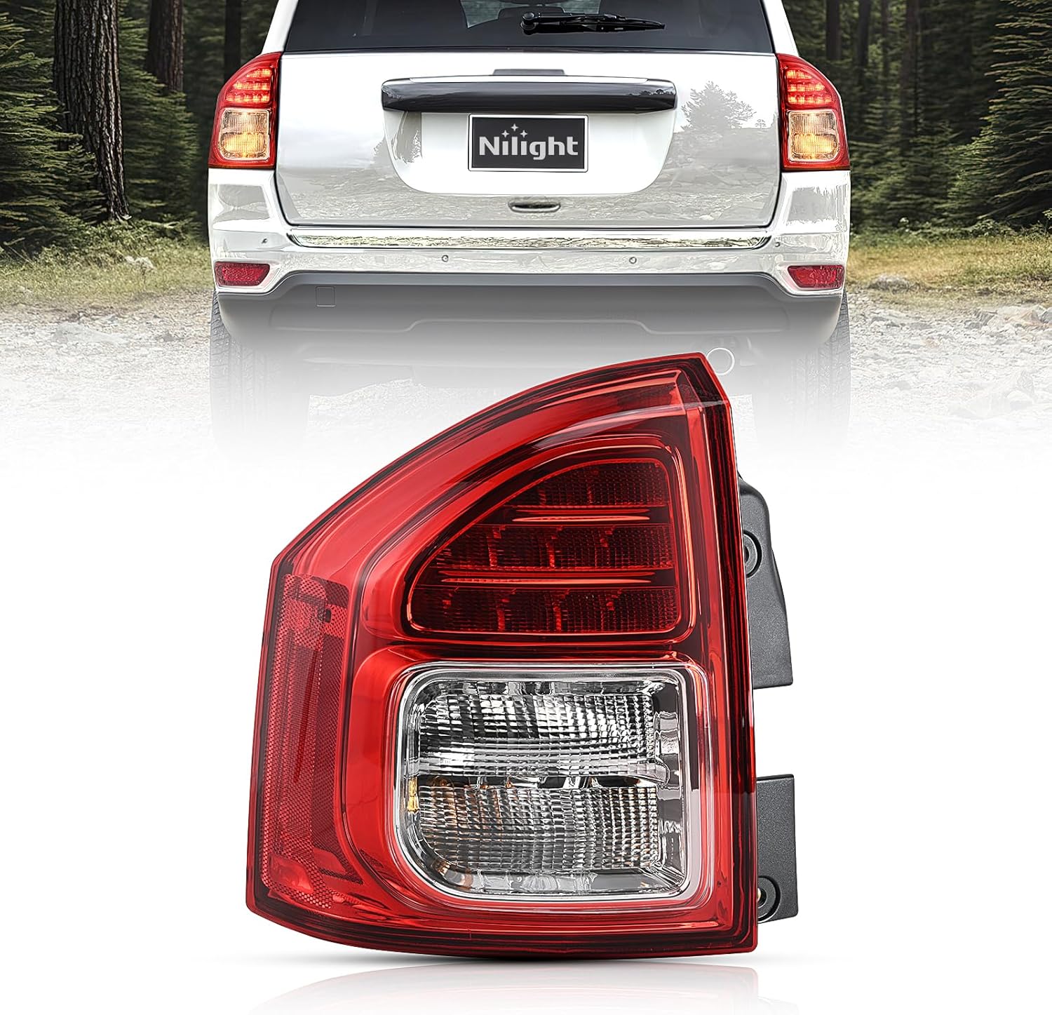 Right Hand Tail Light For Jeep Compass 2014-2015 – LED – Aftermarket Replacement