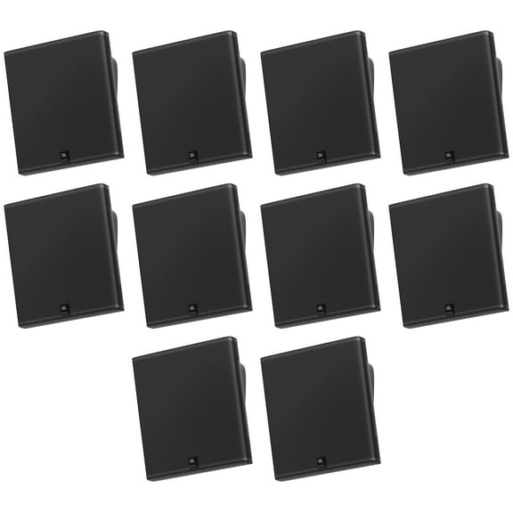 (10) JBL SLP14/T-BK Sleek Low-Profile On Wall Mount 4" 70v Commercial Speakers