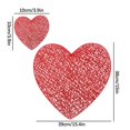 thumbnail image 2 of CNKOO 2Pcs Placemat Heart-Shaped Interwoven Coaster Simple Table Mat, 2 of 12
