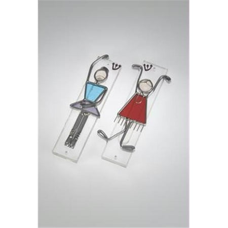 Judaica Kingdom SF-MZ-3000-4 Handmade Glass & Stained Glass Mezuzahs - Dance Mezuzot Male Jazz