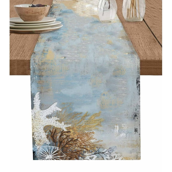 Moroccon Table Runner 90 Inches, Moroccan Bed Runner Dresser Scarves Tabletop for Indoor Outdoor Parties/Ceremony/Banquet, 13" x 90"