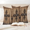 thumbnail image 4 of Pack of 2 Outdoor Pillow Covers 18x18 Inch Waterproof Farmhouse Brown Throw Pillow Covers,Decorative Couch Pillow Shams Protectors Rustic Wooden Historical Barn Door Plank Patio Cushion Pillowcases, 4 of 8