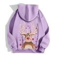 thumbnail image 4 of WILLBEST Sudadera Deportiva para Mujer Ladies' Christmas Printed Zipper Long Sleeved Pocket Drawstring Casual Hooded Sweatshirt 2056 Grande, 4 of 8