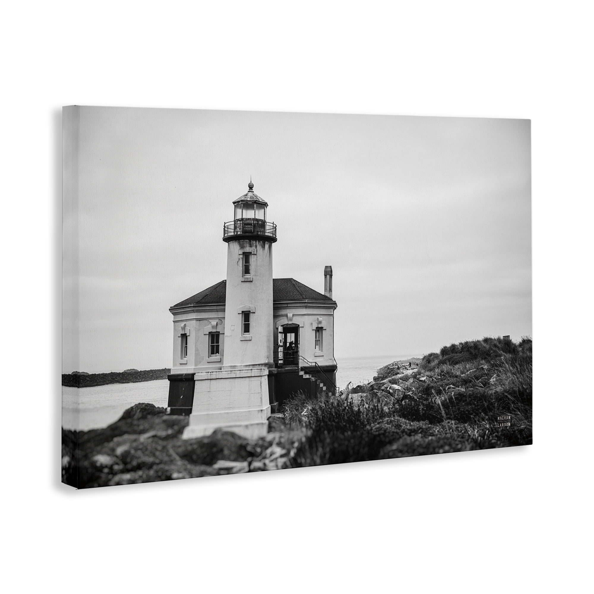 Stupell Industries Looking Out Lighthouse Buildings & Architecture Photography Wrapped Canvas Art Print Wall Art, 24 x 16