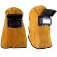 thumbnail image 4 of Welding Helmet  Leather Welding Hood Work Hat, Auto Darkening Lens Adjustable Welding Helmet  , Sweat Absorption Heat  Breathable, 4 of 8