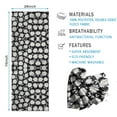 thumbnail image 2 of Black Daisy Flower Pattern Hot Yoga Mat Towel Non Slip for Hot Yoga - Quick-Drying Yoga Mat Cover with 4 Corner Pockets with Travel Bag - Hot Yoga Towel Non Slip 74"x26", 2 of 6