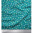 thumbnail image 1 of Soimoi Green Cotton Jersey Fabric Brush Stroke Abstract Printed Craft Fabric by the Yard 58 Inch Wide, 1 of 3