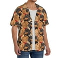 thumbnail image 2 of Kdxio Men's Hawaiian Shirt for Men Short Sleeve Shirt Dog Summer Casual Holiday Beach Button Down T-Shirts, 2 of 7