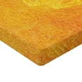 thumbnail image 2 of Ambesonne Orange Fitted Sheet, Old Tibal Grunge Motif, Full Size, Orange, 2 of 3