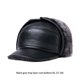 thumbnail image 3 of Guardurnaity Gorros de invierno de cuero de mediana edad forro polar cálido orejeras sombrero estilo Vintage sombrero térmico caminar al aire libre Sombreros gris negro XL{57-58} Guardurnaity AP013136-08, 3 of 6