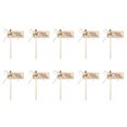 thumbnail image 1 of 10pcs Cake Topper Baking Cake Insert Cake Decoration (Wood Color), 1 of 7