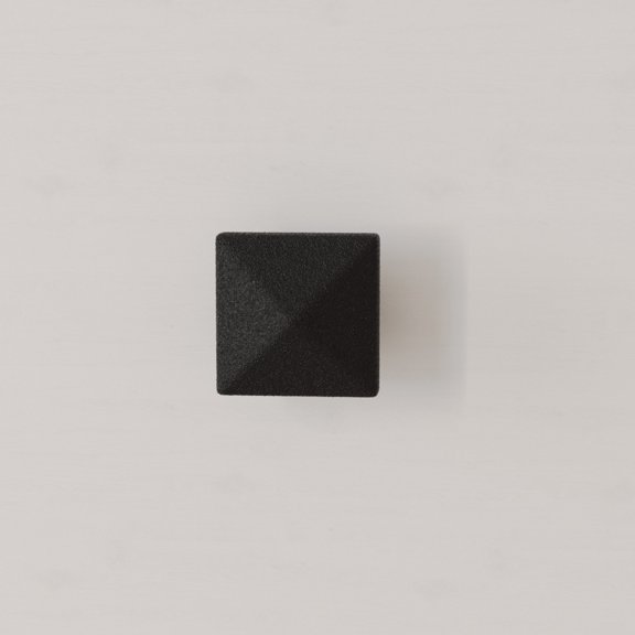 Black Square Iron Kitchen Cabinet Knob Pull Decorative Rust Resistant Powder Coat Finish Vintage Metal Knobs Drawer Pull Handle w/Screws Renovators Supply