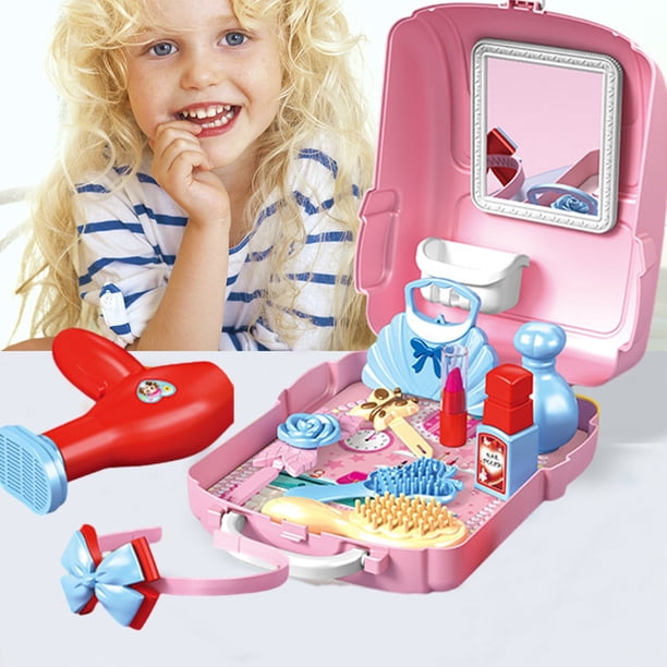 Fiudx Ofertas Del Día Juego De Juguete Para Jugar A Las Casitas Para Niños, Mochila De Belleza Para Cocina, Mini Cocina, Casa De Juegos, Caja De Herramientas Cosmética, Juego De Juguetes