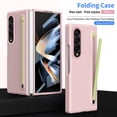 thumbnail image 2 of Dteck Case for Samsung Galaxy Z Fold 3 with Slim S Pen,Luxury PC Case Built-in Front Screen Protector Full Body Protective Cover for Galaxy Z Fold 3 5G,Pink, 2 of 8