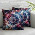 thumbnail image 3 of Orinice Linen Throw Pillow Cover Blue Cosmic Polygonal Cat Watercolor Galaxy Inside Black Purple Home Decor Pillowcase  Cushion Cover for Sofa Couch Bed and Car White, 3 of 5