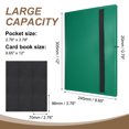 thumbnail image 2 of Uxcell 9 Pocket Trading Card Binder, PU Cover Card Collection Binder 360 Side Loading Card Binder Card Album Folder for TCG, Game Cards, Sports Cards(Green), 2 of 7