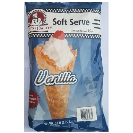 Quality Soft Serve MixBag, Vanilla Ice Cream Mix, 6
