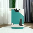 thumbnail image 6 of Yayeee Freestanding Laundry Hamper with Handle Collapsible Large Storage Basket for Clothes, Black Cat and Coffee, 6 of 7