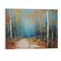 Shiartex Fall Decor Silver Birch Canvas Wall Art Picture 20x16in for Living Room Bedroom Home Decor 20x16in