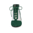 thumbnail image 6 of BLISSFUL STEP Women Mesh Lace Up Stiletto Heels Ankle Boots Green 7.5, 6 of 6