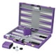 thumbnail image 1 of Set de backgammon Get The Games Out, juego de mesa clásico, color morado, 1 of 8