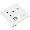 thumbnail image 1 of Charging Wall Plate, Wall Outlet PC+Copper AC100-250V 13A  For Mobile Phones Tablets USB Devices For Homes Offices Workplaces, 1 of 8