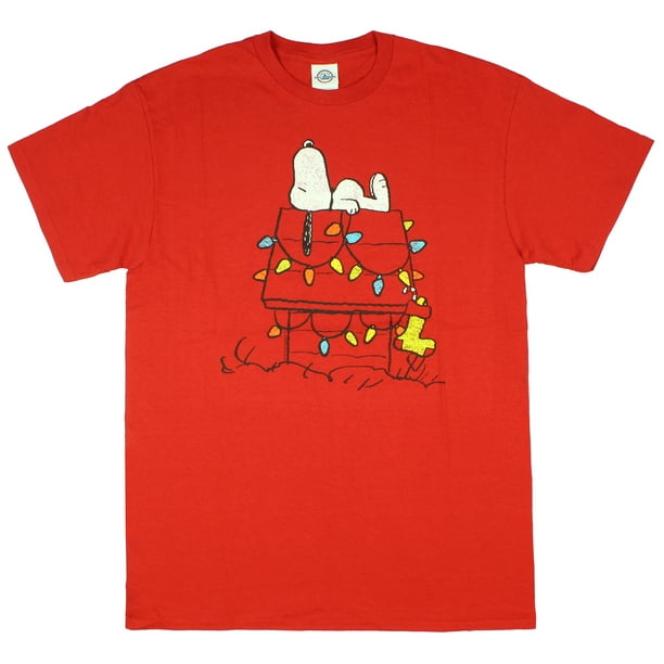 Seven Times Six Peanuts Men's Snoopy Christmas Holiday Lights Dog