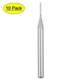thumbnail image 1 of Uxcell 0.03'' Broca de fresado de carburo tono plateado 10Pcs, 1 of 6