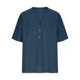 thumbnail image 4 of Blczomt Lightweight Spring Tops for Women 2026 Blue Cute Tees Summer Dressy Women's Blouse, 4 of 6