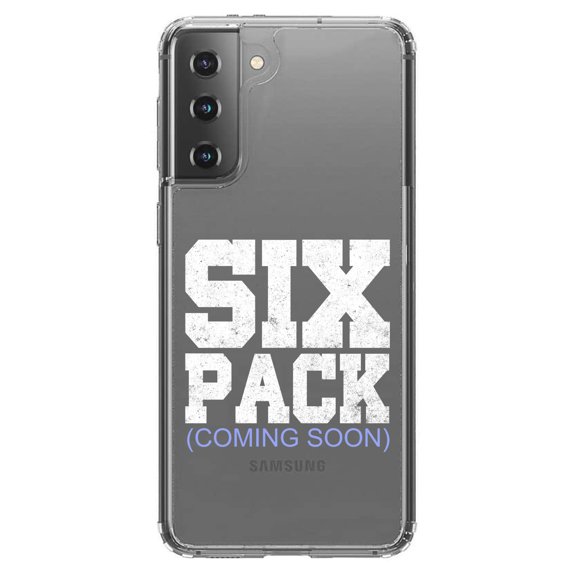 DistinctInk Clear Shockproof Hybrid Case for Galaxy S21  PLUS 5G (6.7" Screen) - TPU Bumper Acrylic Back Tempered Glass Screen Protector - Six Pack (Coming Soon)