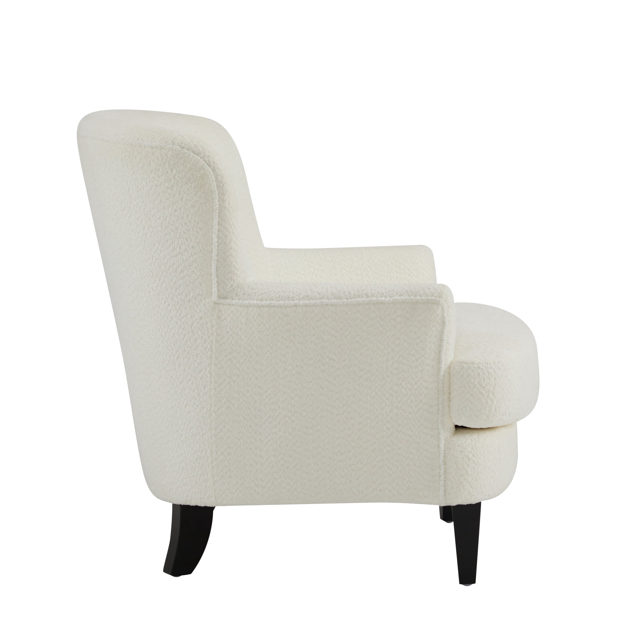Christopher Knight Home Accent Chair with Ottoman, Tapered Wood Legs, Off White