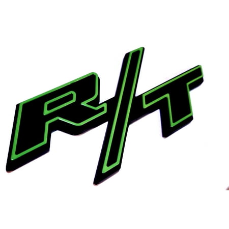 MONSTER Neon Green Black R/T RT Side Fender Trunk Hatch Emblem Badge Sticker for Dodge Challenger Charger Ram