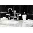 thumbnail image 2 of Kingston Brass KS3911PL Restoration Bathroom Bridge Mounted Faucet, Polished Chrome, 2 of 5