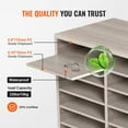 thumbnail image 3 of VEVOR Wood Literature Organizer File Sorter Paper Storage Holder 27 Slots Grey, 3 of 9