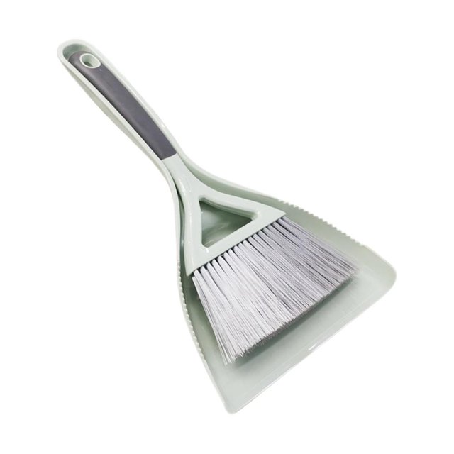 Foldable Desktop Dustpan & Brush Combo, Mini Cleaning Kit for Tables/Cars, Rubber Lip Design & Compact Storage for Small Spaces
