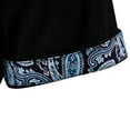 thumbnail image 5 of Penkiiy Patchwork Print Blouse Pullover for Men Business Button Short Sleeve T-Shirt Tops Turn Down Regular Shirt Tees Work S Black, 5 of 7