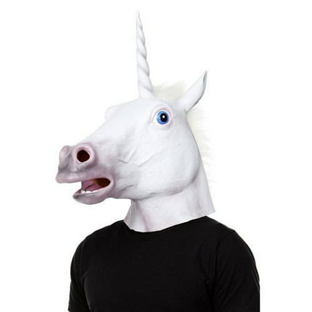 YTM(TM) Creepy Magical Unicorn Head Masks Halloween Latex Rubber - Fancy Dress